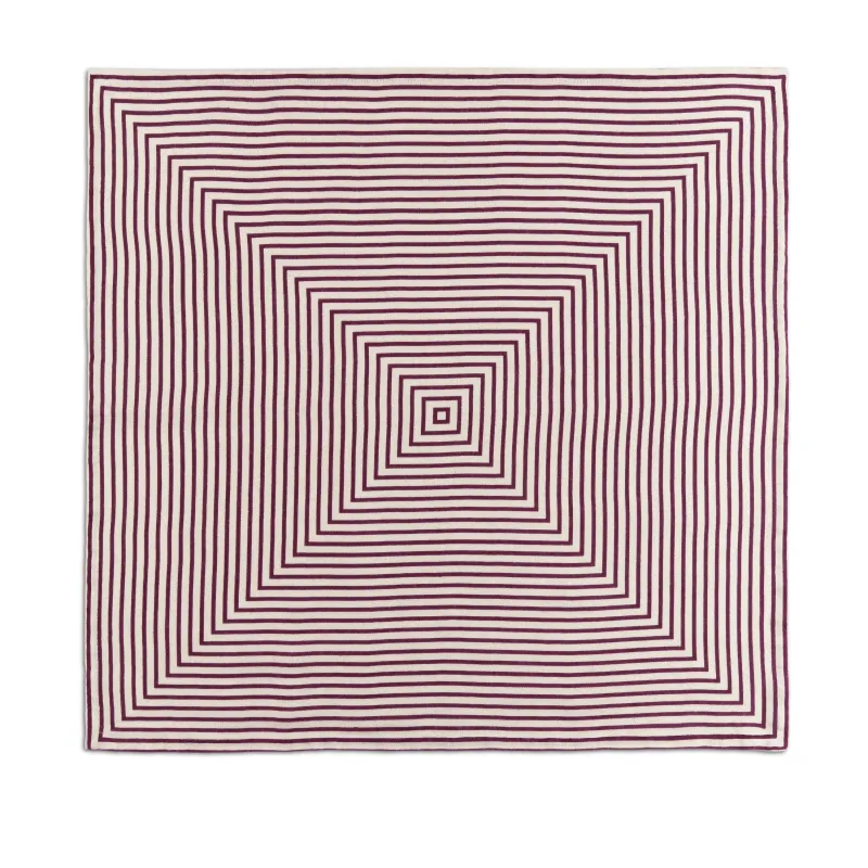 Linen Sateen Concorde Napkins - Wine + Ecru (Set of 4) made by L'Objet