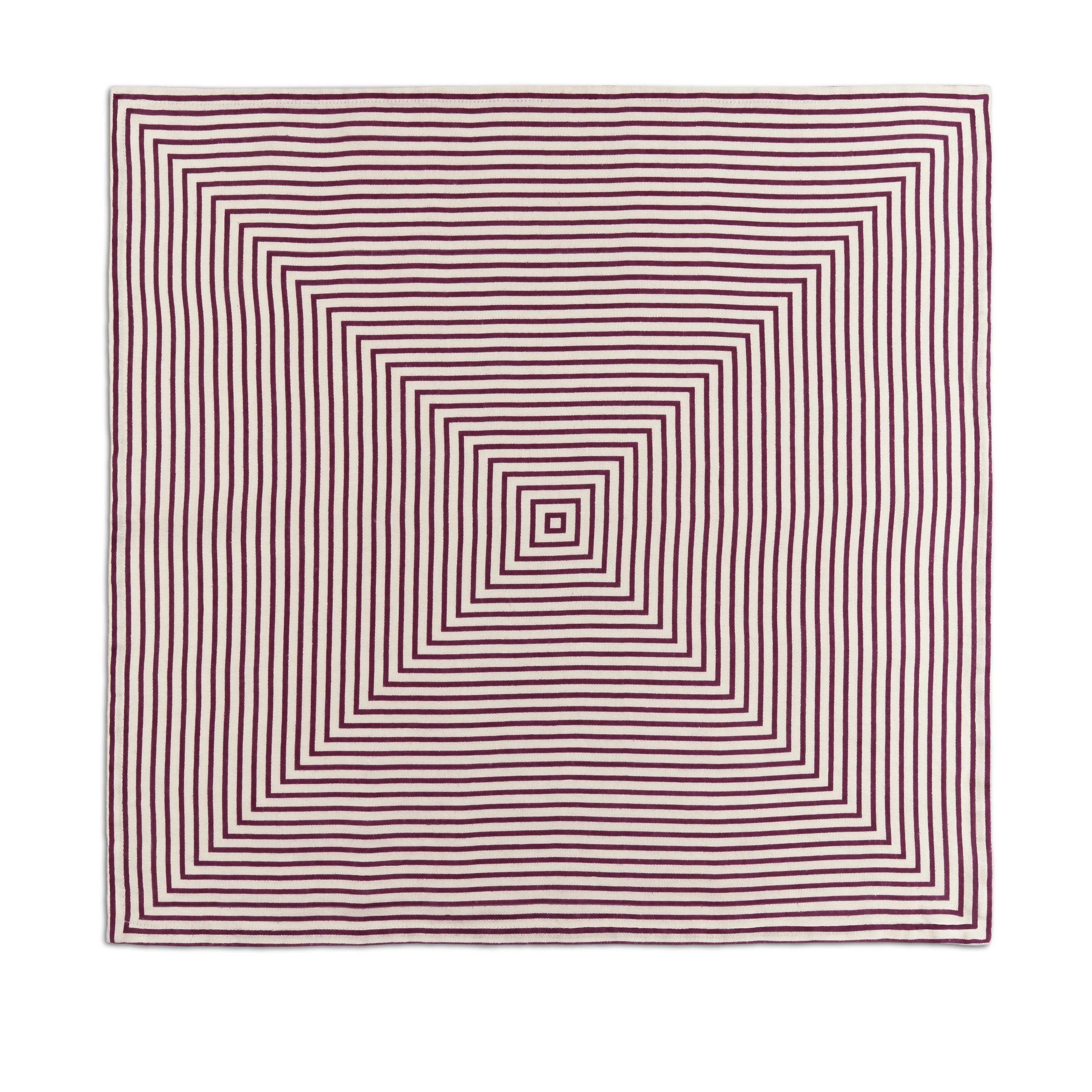 Linen Sateen Concorde Napkins - Wine + Ecru (Set of 4) sold by L'Objet