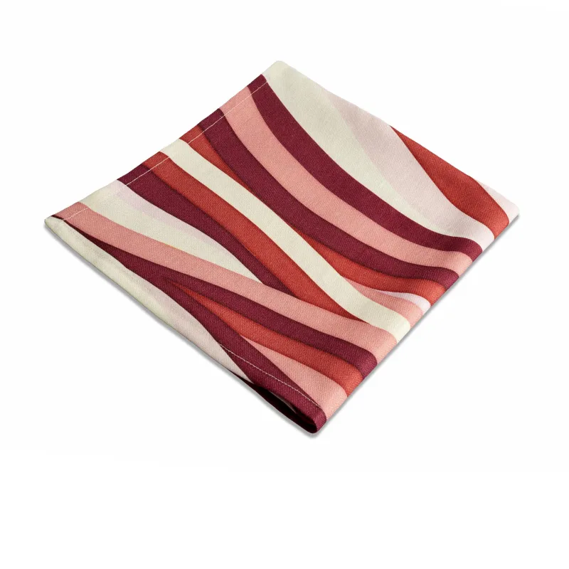 Linen Sateen Landscape Napkins - Pink (Set of 4) sold by L'Objet