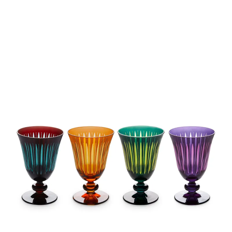 Prism Wine Glasses - Assorted (Set of 4) sold by L'Objet