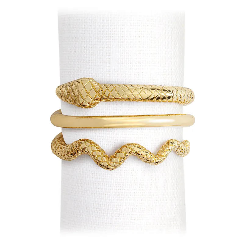 Snake Napkin Rings (Set of 4) - Gold made by L'Objet