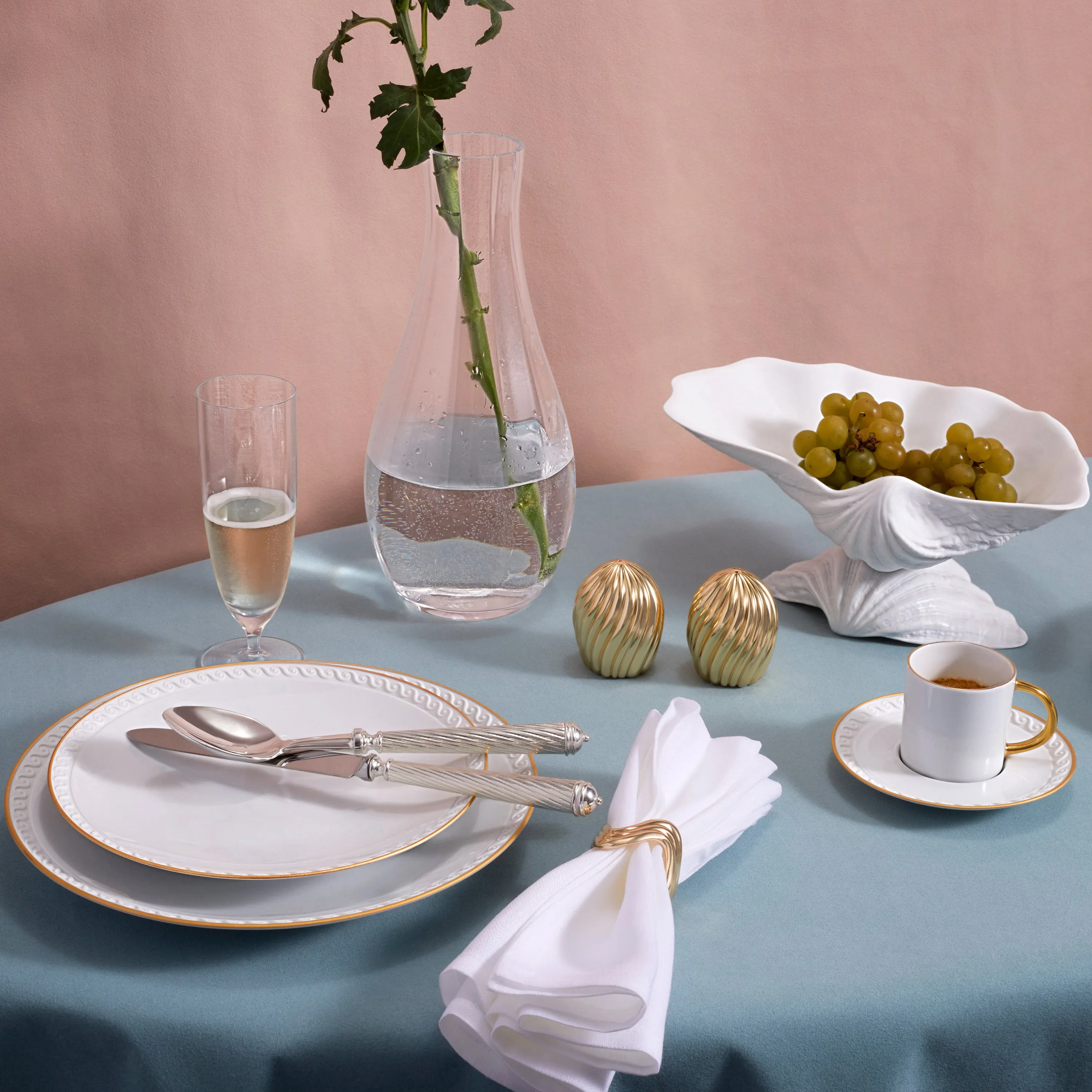 Ripple Napkin Rings (Set of 4) - Gold sold by L'Objet product image thumbnail 2