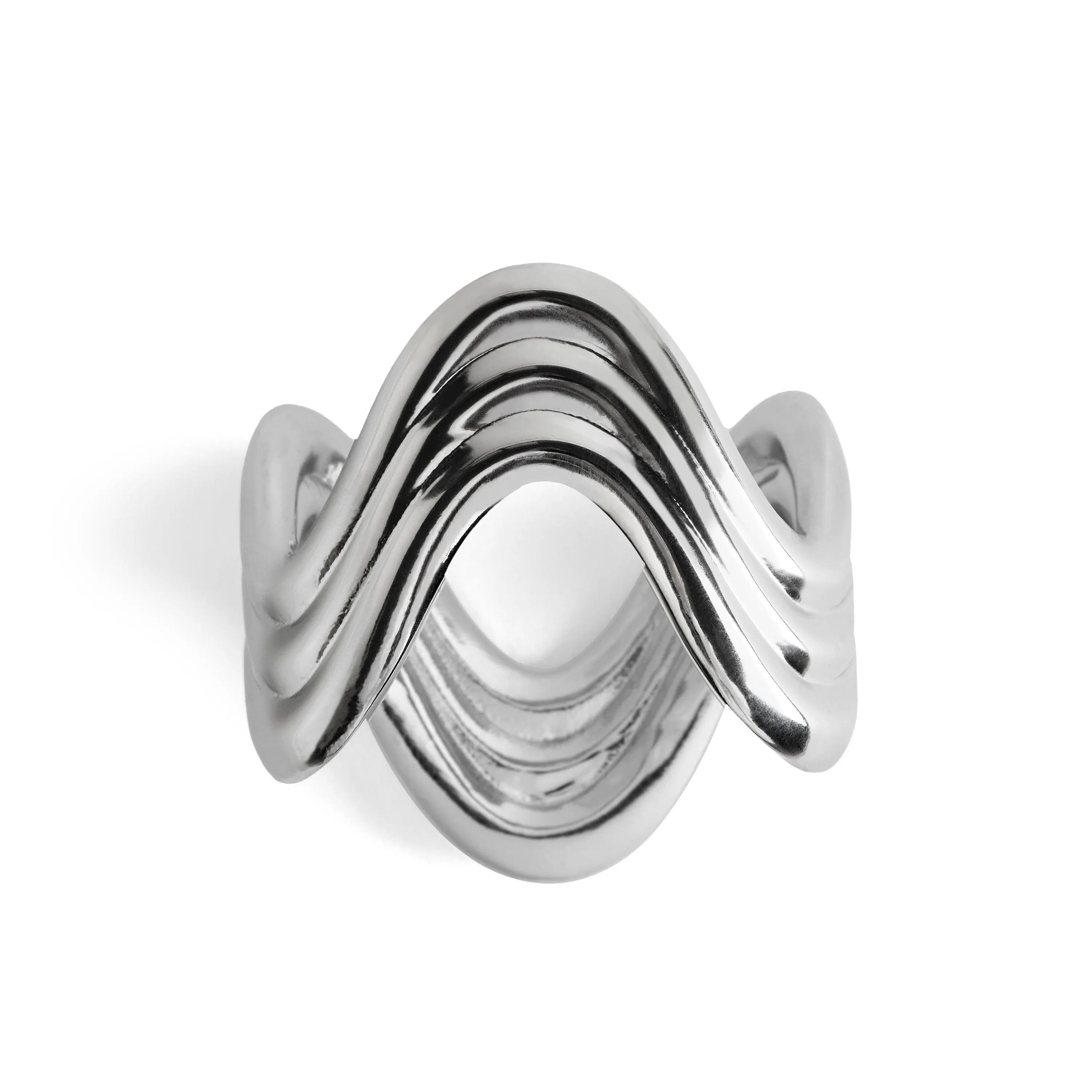 Ripple Napkin Rings (Set of 4) - Platinum sold by L'Objet product image thumbnail 4