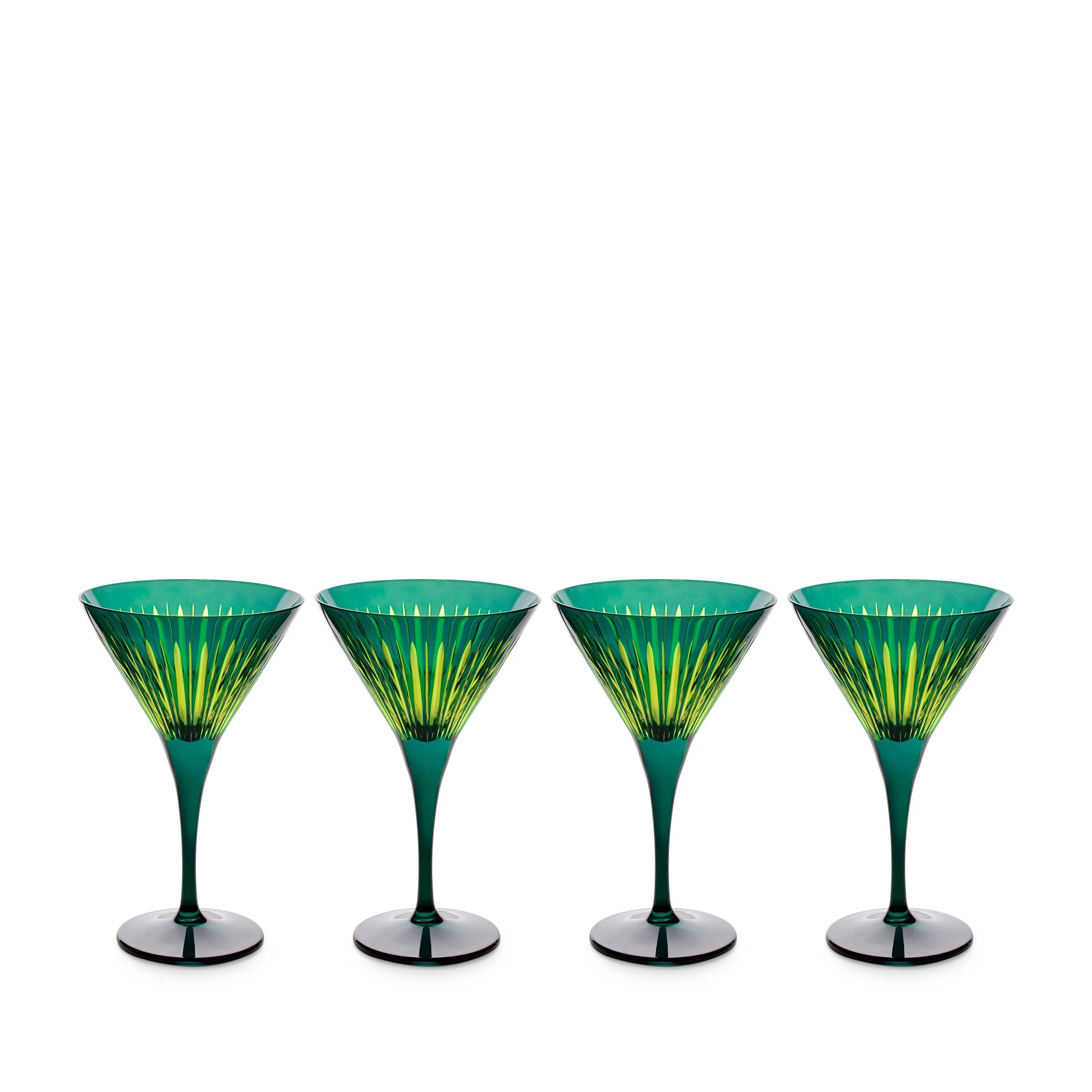 Prism Martini Glasses - Green (Set of 4) sold by L'Objet