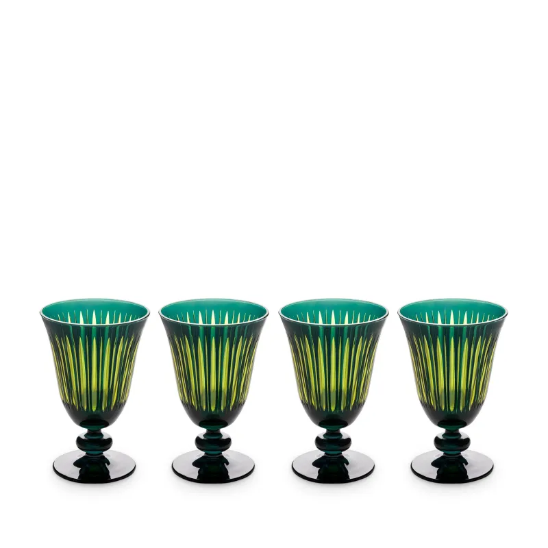 Prism Wine Glasses-Green (Set of 4) sold by L'Objet