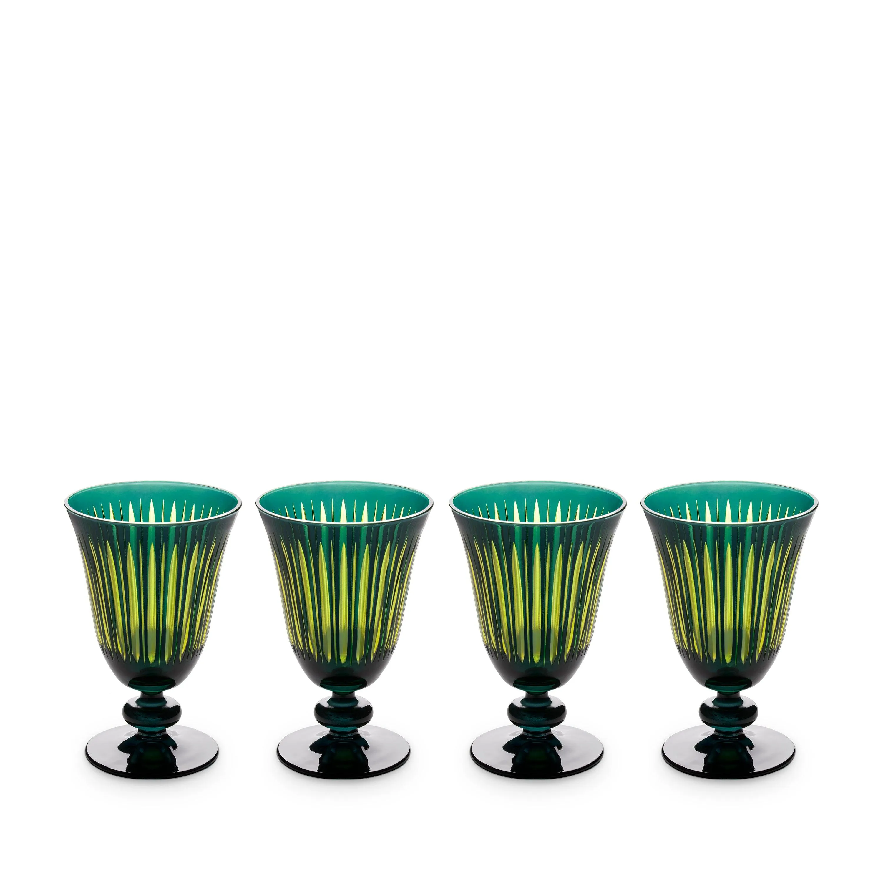 Prism Wine Glasses-Green (Set of 4) sold by L'Objet
