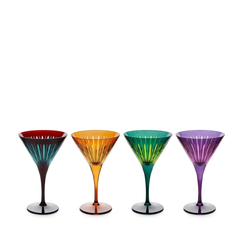 Prism Martini Glasses - Assorted (Set of 4) sold by L'Objet