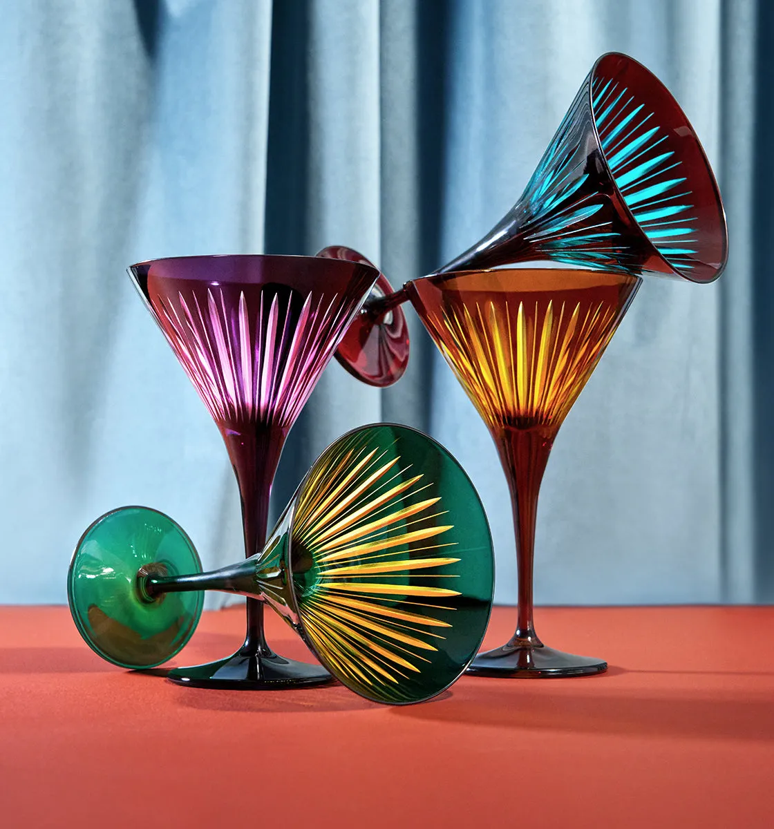 Prism Martini Glasses - Assorted (Set of 4) sold by L'Objet product image thumbnail 2