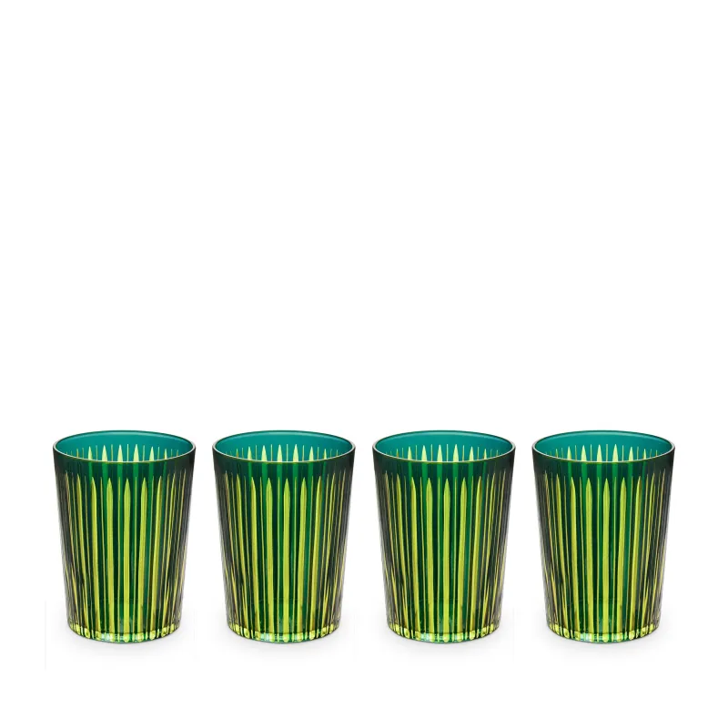 Prism Highball Glasses - Green (Set of 4) sold by L'Objet