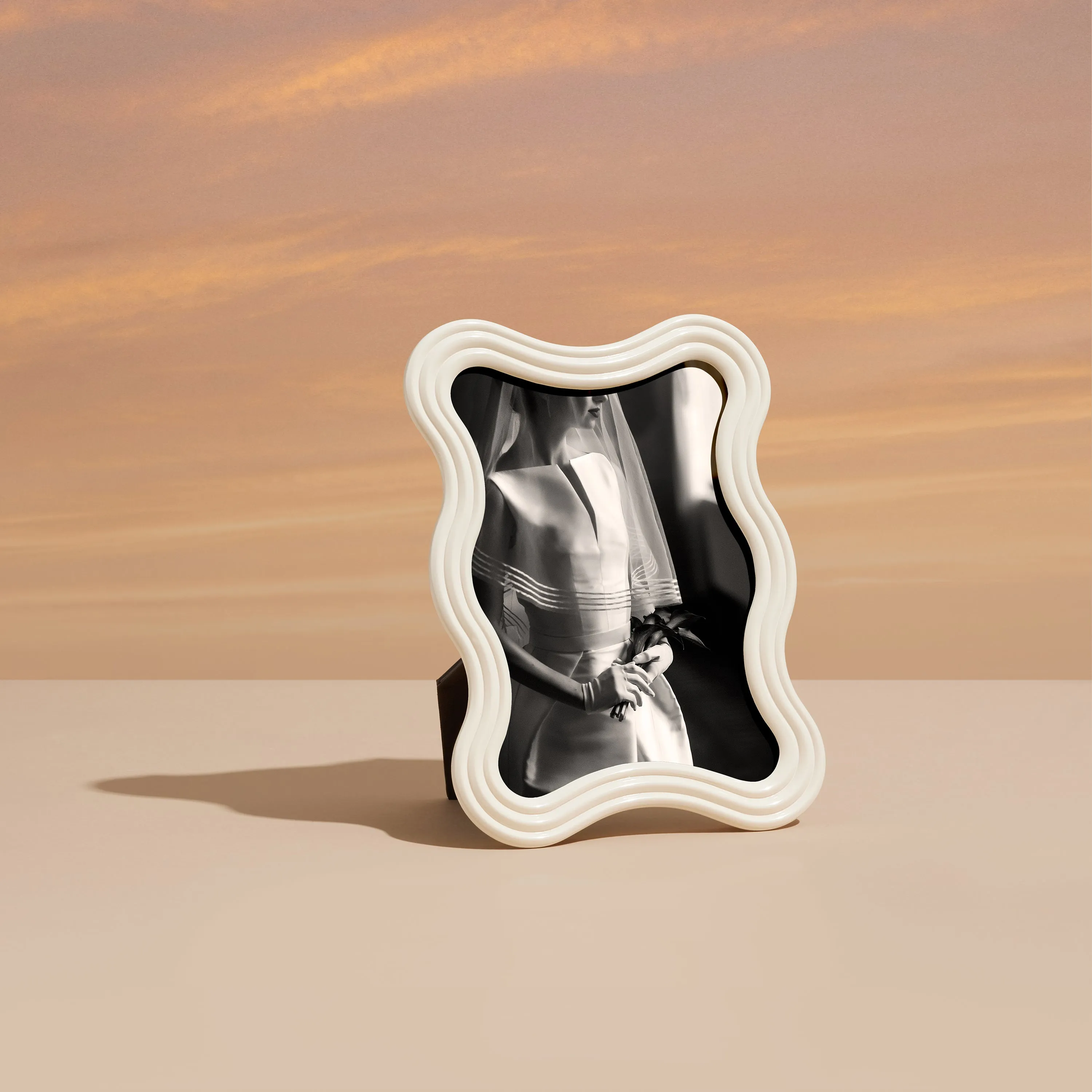 Ripple Frame - White Enamel - 4x6 sold by L'Objet product image thumbnail 2