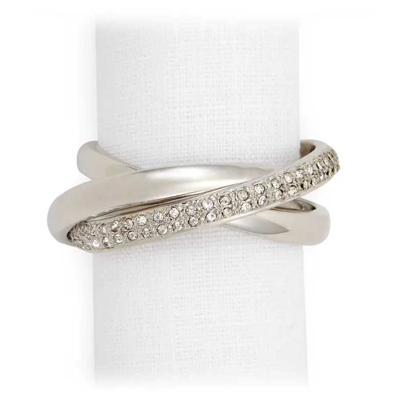Three Ring Napkin Jewels - Platinum  (Set of 4) sold by L'Objet
