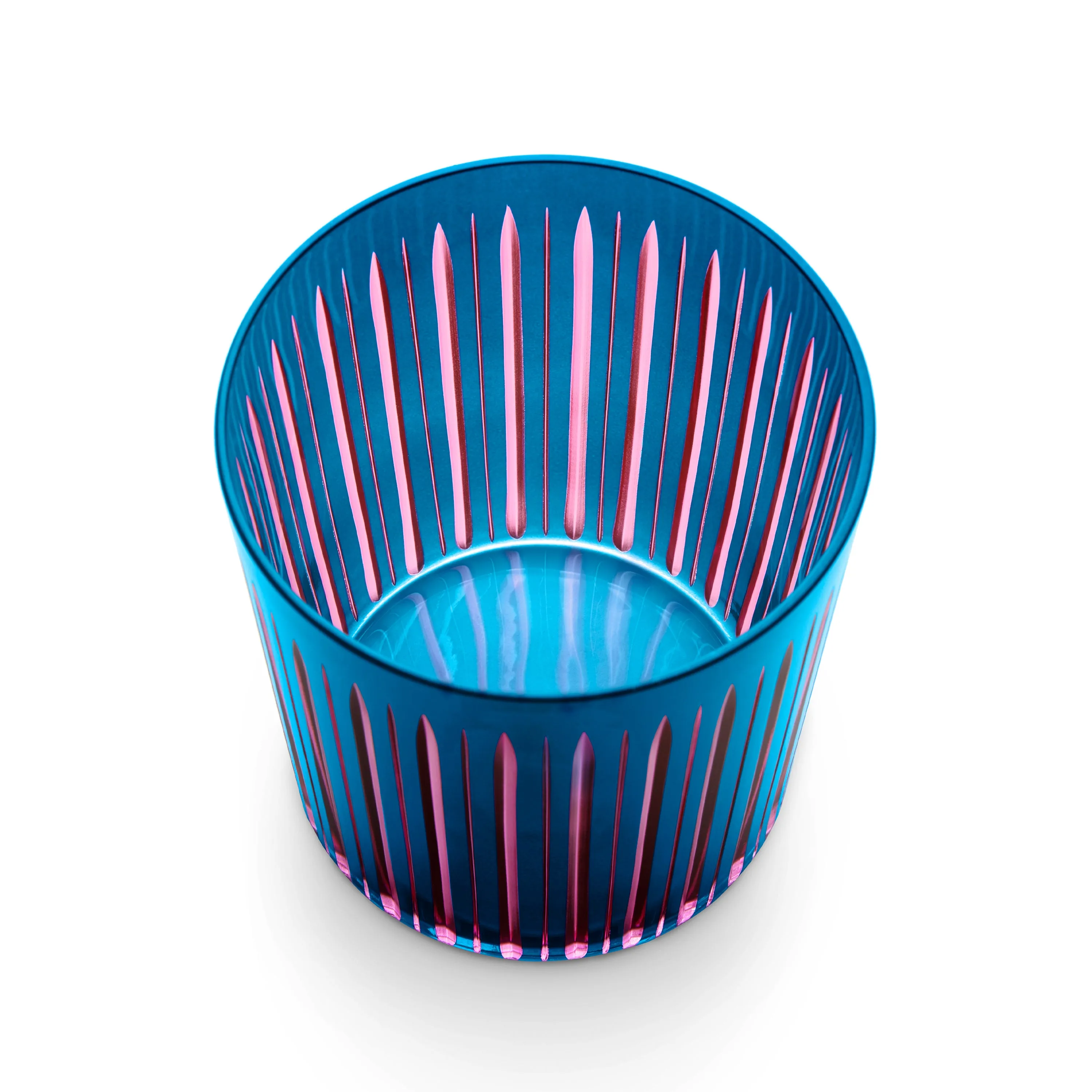 Prism Double Old Fashioned Glasses - Blue (Set of 4) sold by L'Objet product image thumbnail 5