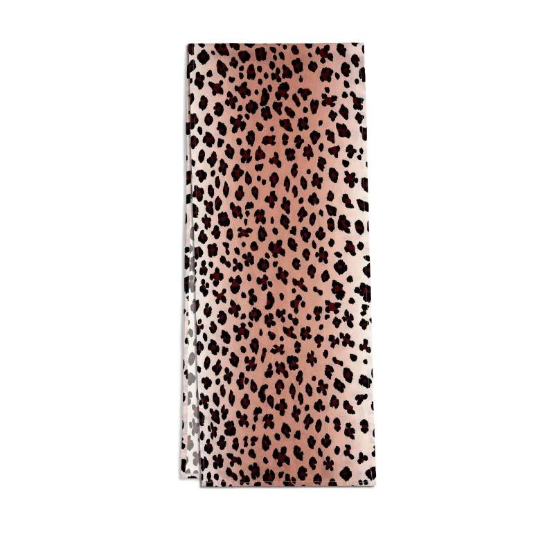 Linen Sateen Leopard Runner - Pink made by L'Objet