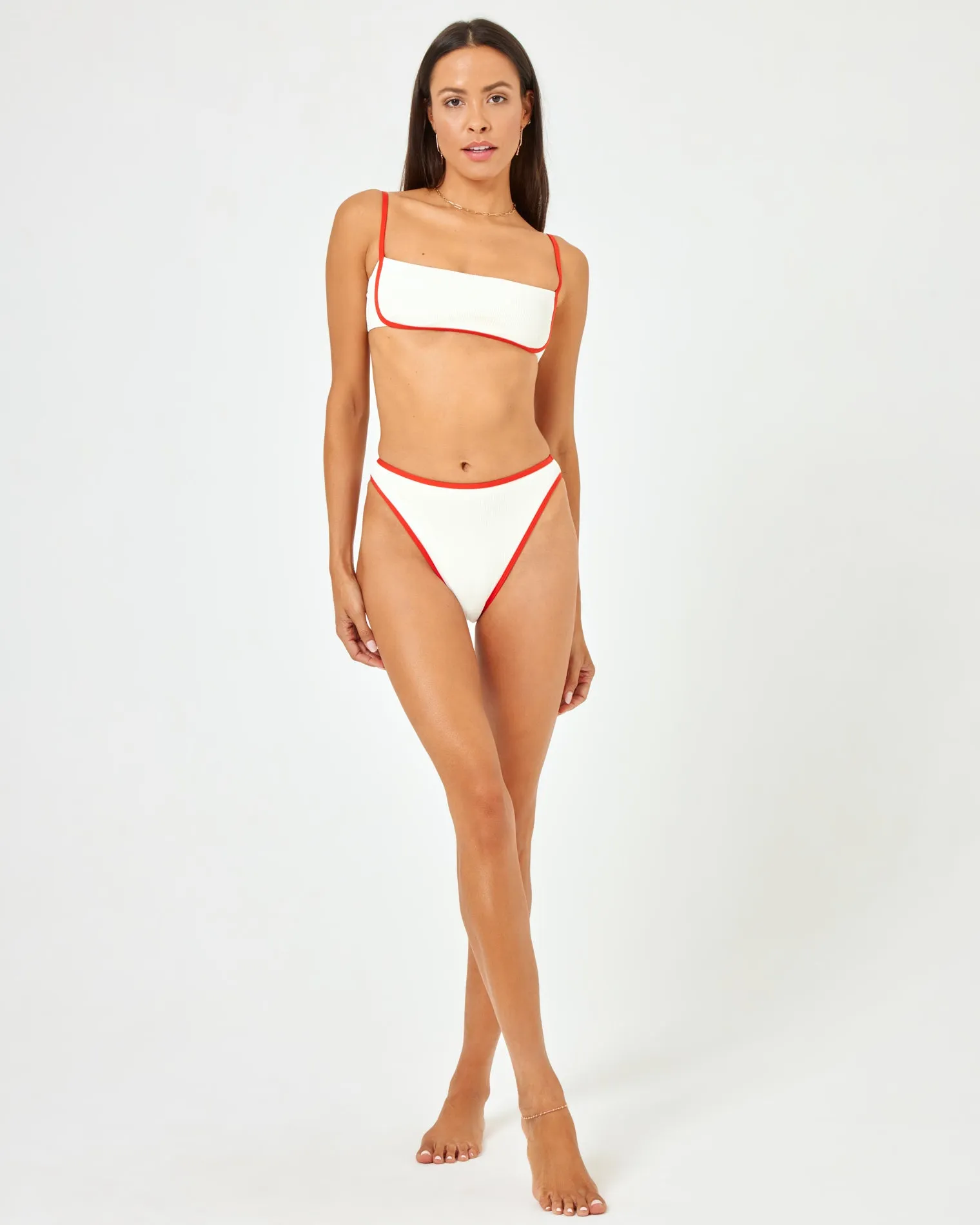 Nora Bikini Bottom - Cream-Pimento sold by l*space product image thumbnail 4