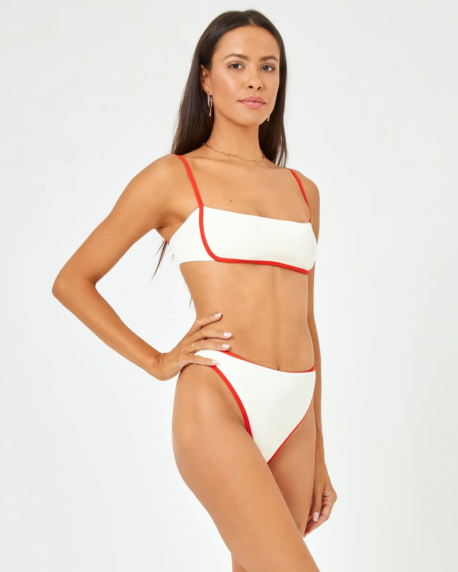 Nora Bikini Bottom - Cream-Pimento sold by l*space product image thumbnail 2