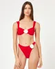Rosette Leilani Bikini Bottom - Lipstick Red Cream sold by l*space