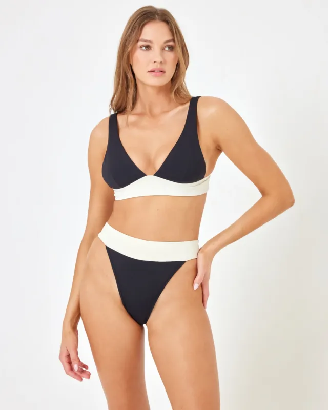 Lola Bikini Bottom - Black-Cream sold by l*space
