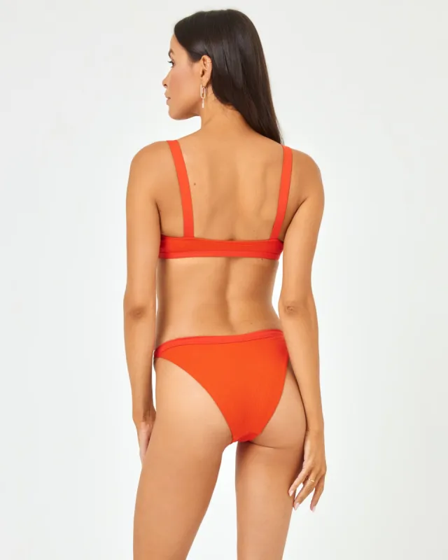 Ribbed Winona Bikini Bottom - Pimento sold by l*space