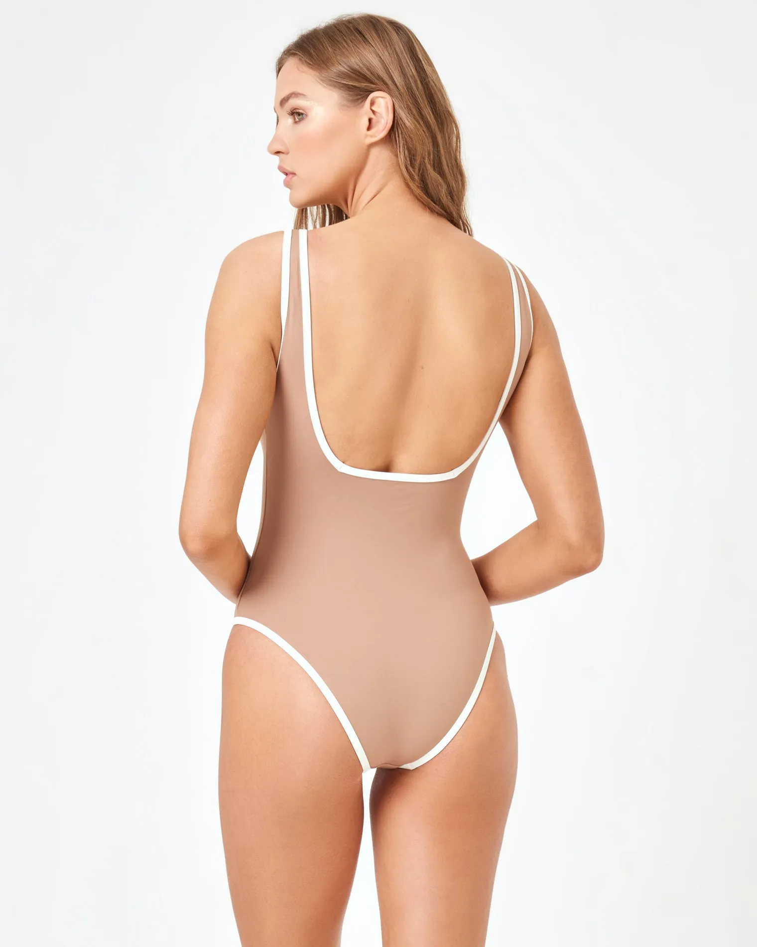 Coco One Piece Swimsuit - Saddle-Cream sold by l*space product image thumbnail 4