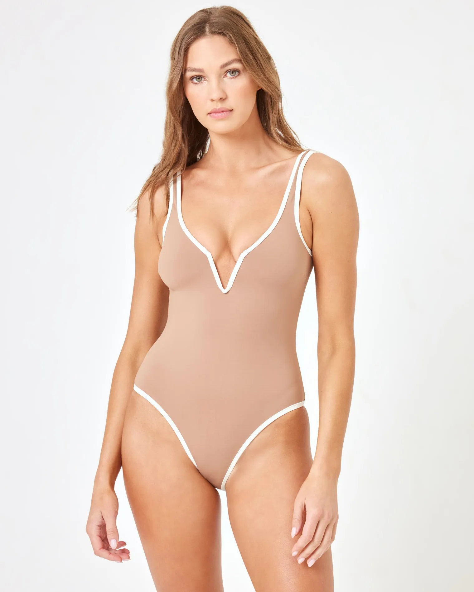 Coco One Piece Swimsuit - Saddle-Cream sold by l*space product image thumbnail 2