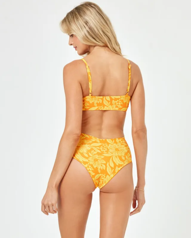 Printed High Tide Bikini Bottom - Golden Hour Blooms sold by l*space