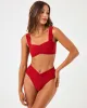 Eco Chic Repreve® Bardot Bikini Bottom - Redwood sold by l*space