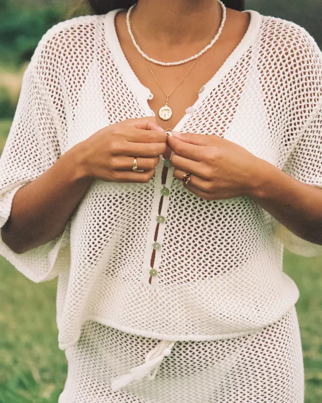 Coast Is Clear Top - Cream sold by l*space