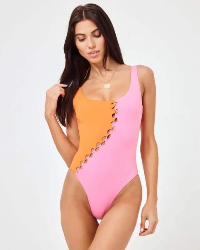 Solstice One Piece Swimsuit - Tangerine-Guava sold by l*space