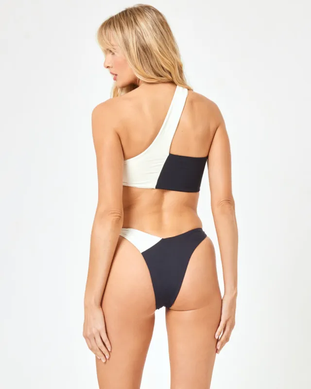 Low Tide Bikini Bottom - Black-Cream sold by l*space