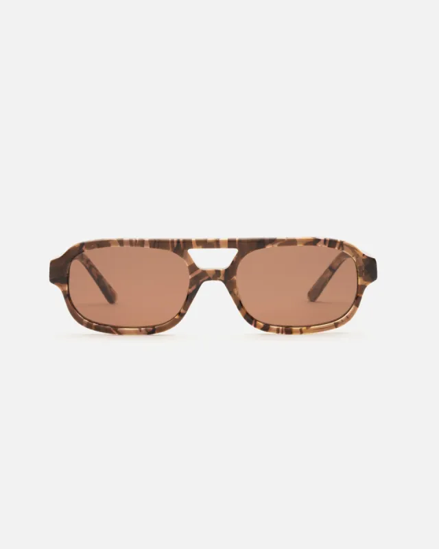 Lu Goldie Sofia Sunglasses - Black Tea made by l*space