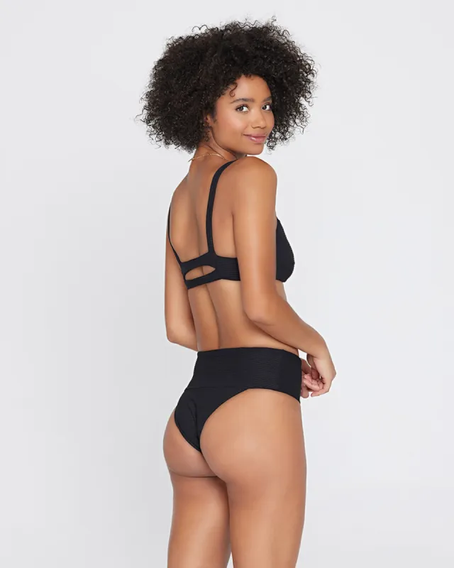 Eco Chic Repreve® Desi Bikini Bottom - Black sold by l*space