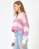 LSPACE X Anthropologie Rugby Sweater - Pink Lady sold by l*space