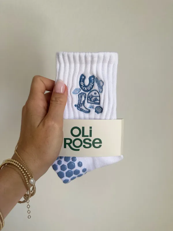 Oli Rose Coastal Cowgirl Pilates Socks sold by l*space
