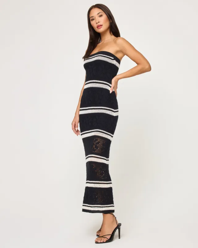 Rosalia Dress - Black-Cream sold by l*space