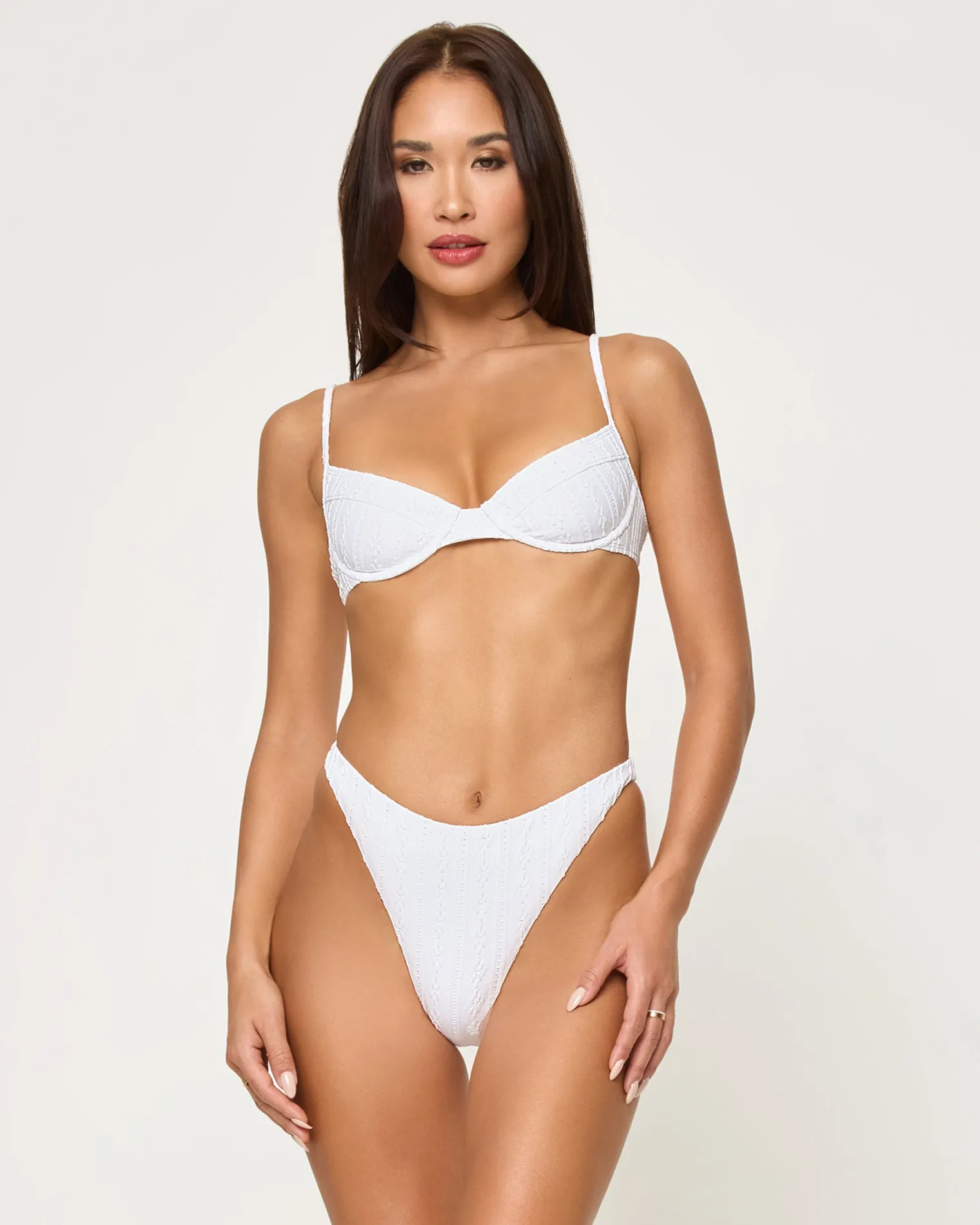 Missy Bikini Top - Eyelet White sold by l*space