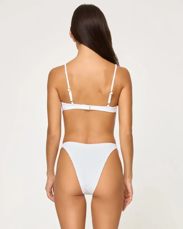 Leilani Bikini Bottom - Eyelet White sold by l*space