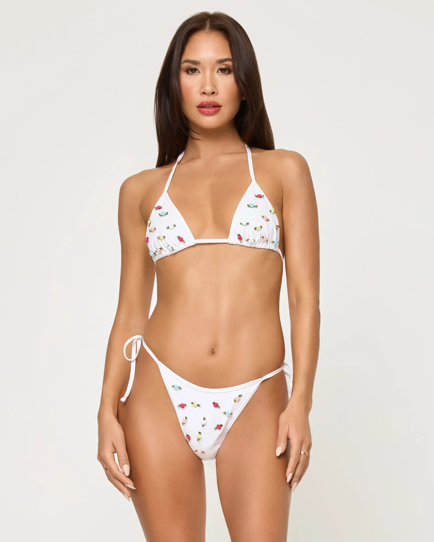 Aspen Bikini Top - White Rosette sold by l*space product image thumbnail 2