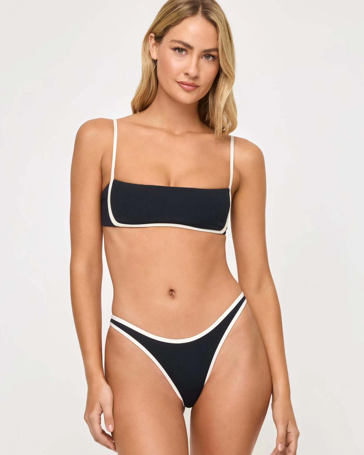 Elle Bikini Bottom - Black-Cream sold by l*space product image thumbnail 2