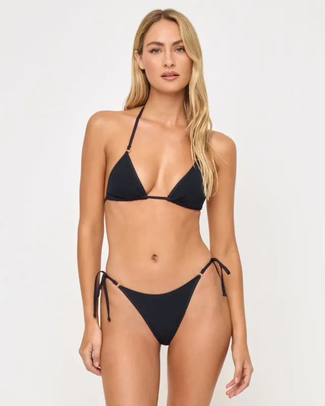 Banning Bikini Top - Ribbed Black sold by l*space
