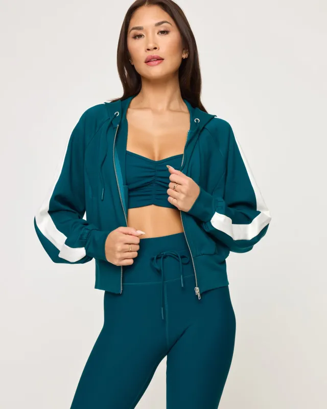 Back To Back Jacket - Deep Teal-Cream sold by l*space