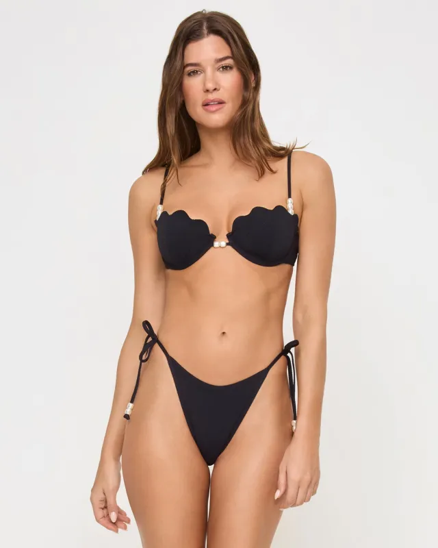 Sunrise Shell Bikini Top - Black sold by l*space