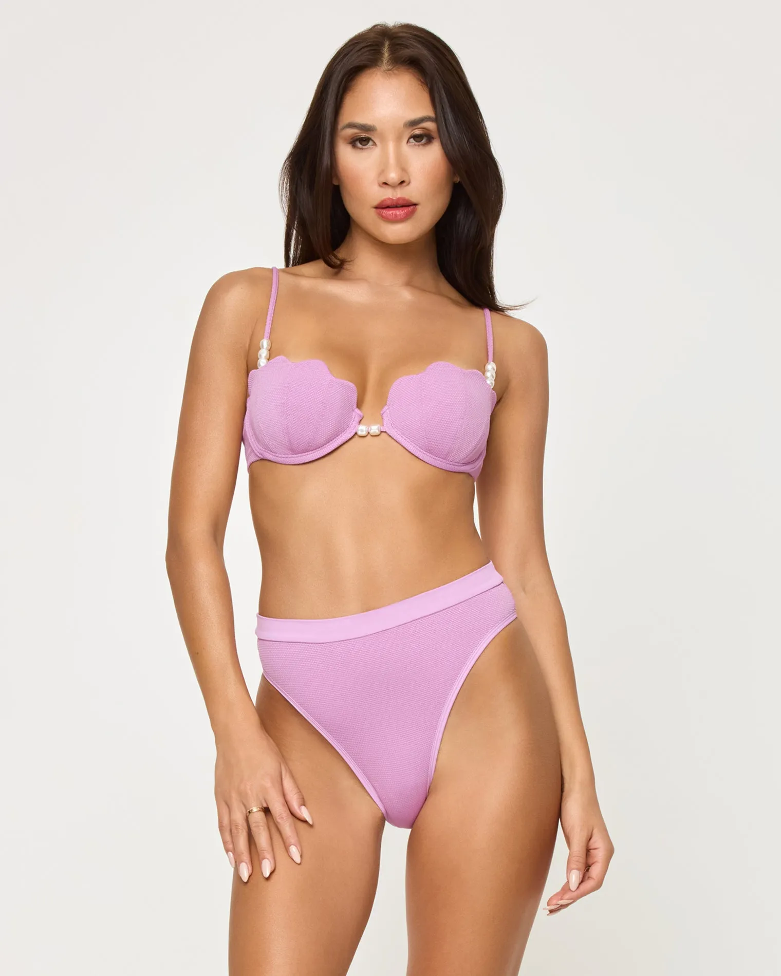 Sunrise Shell Bikini Top - Mauve sold by l*space product image thumbnail 4