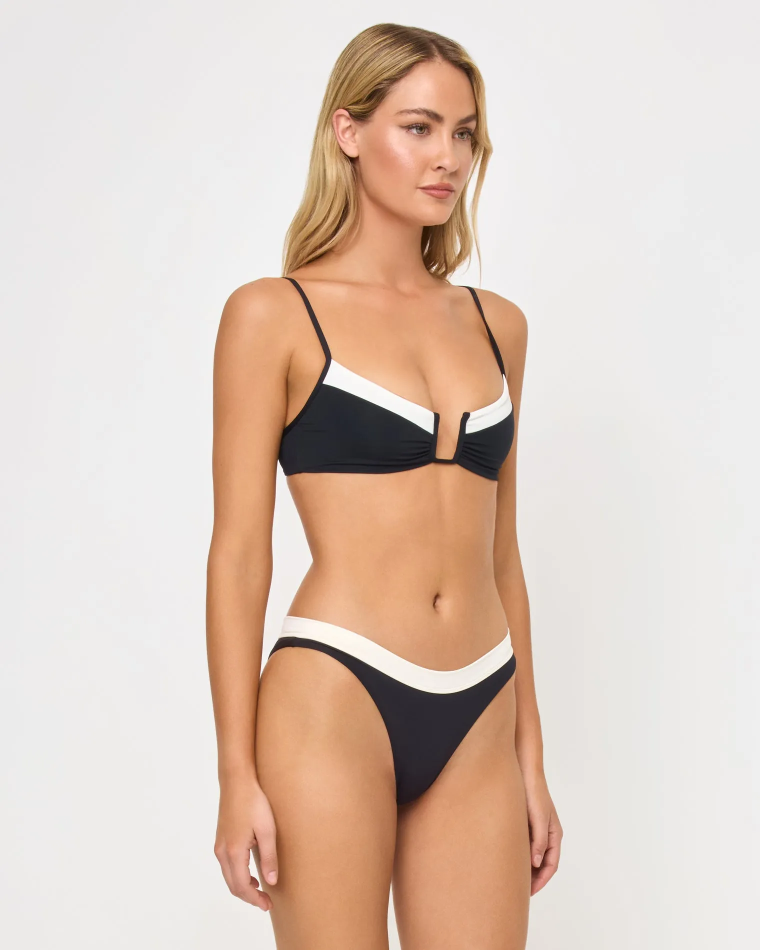 Mercer Bikini Bottom - Black-Cream sold by l*space product image thumbnail 4