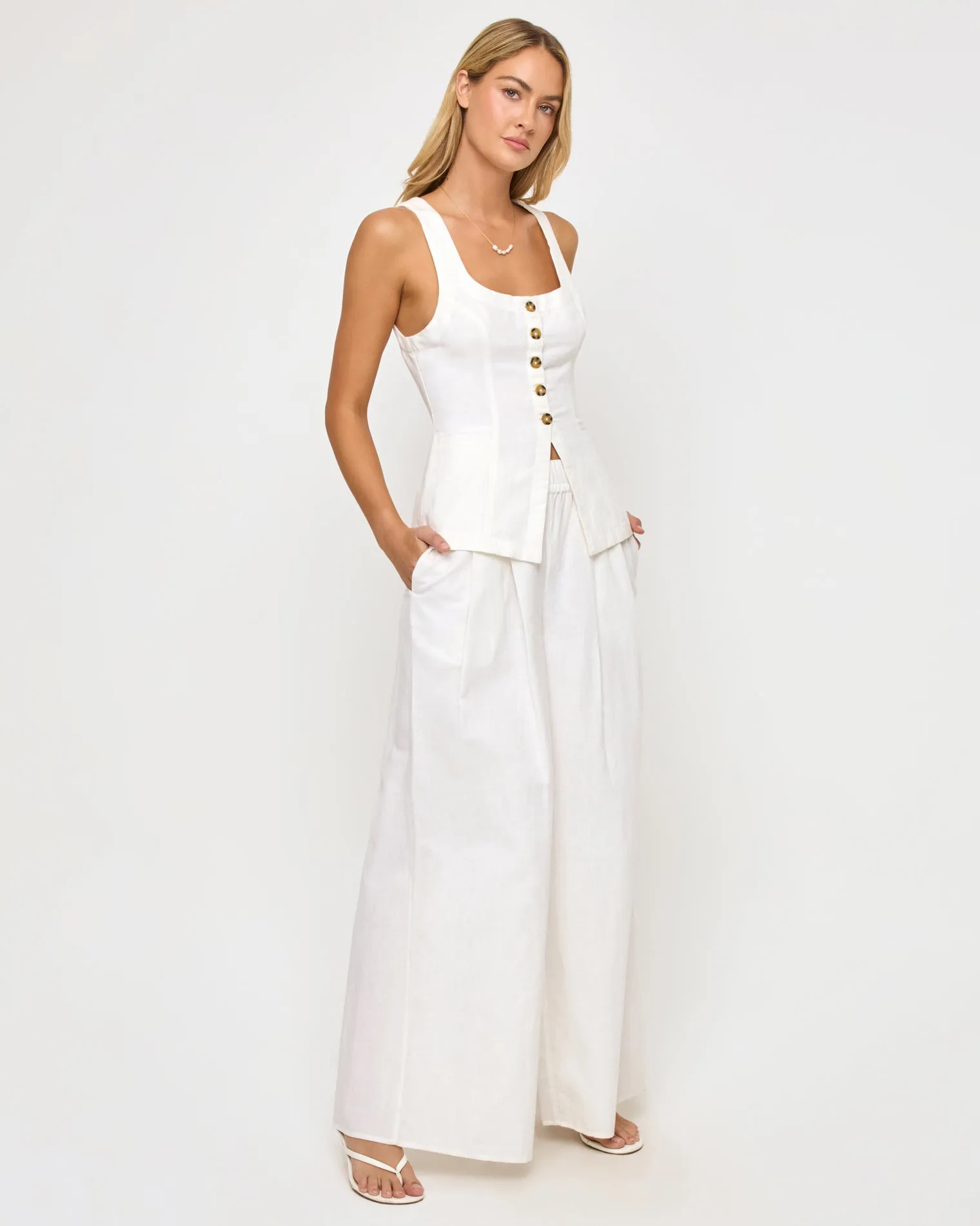 Sofie Vest - White sold by l*space product image thumbnail 3