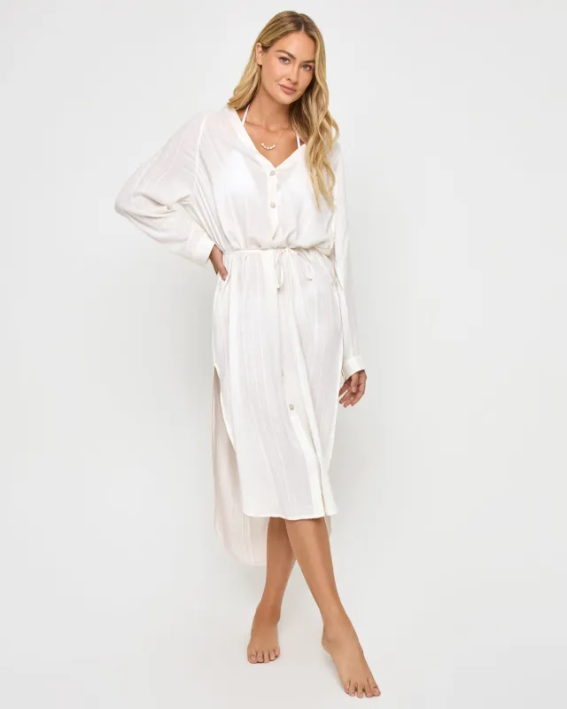 Yoli Shirtdress - Cream sold by l*space
