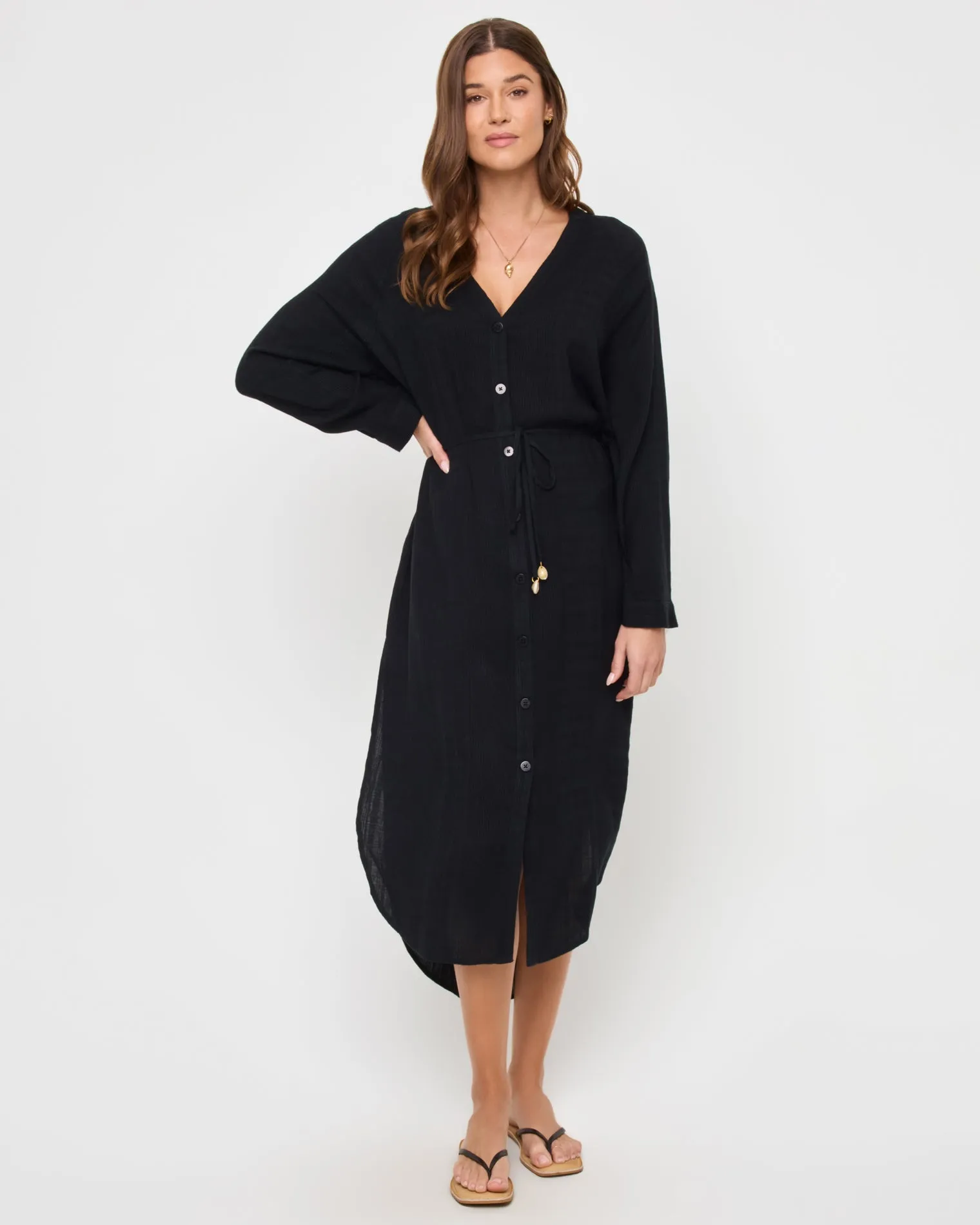 Yoli Shirtdress - Black sold by l*space