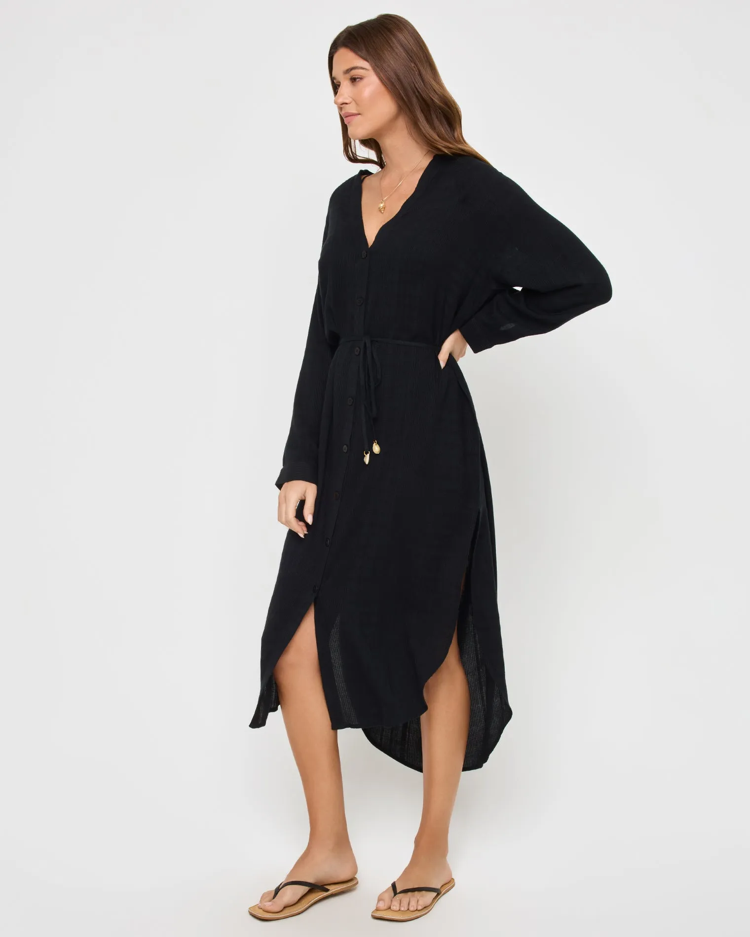 Yoli Shirtdress - Black sold by l*space product image thumbnail 4