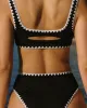Effie Bikini Top - Black-Cream sold by l*space