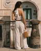 Lily Pant - Eyelet Cream sold by l*space