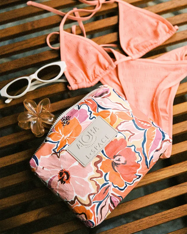 Aloha Lost In Blooms Reversible Small Pouch - Lost In The Blooms sold by l*space